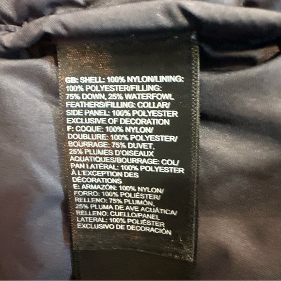 The North Face Women's Shiny Dark Blue Puffer Jacket 550 count - Picture 6 of 9